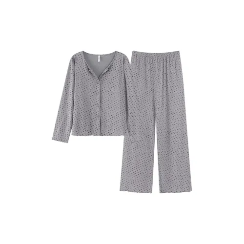 XIAFENYAN Серый Женский Пижамный Комплект