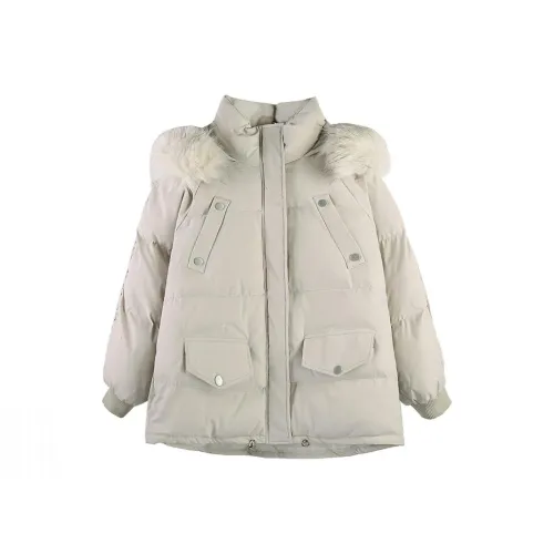 Dippanis Серый Бежевый Женский Пуховик