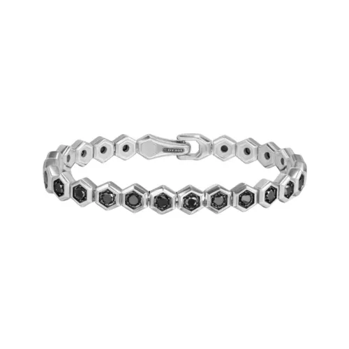 David Yurman Серебряные браслеты Мужской Серебряный Черный