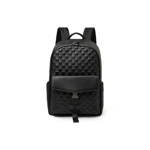 Old Man's Head Рюкзак из лицевой коровьей кожи стандартный унисекс черный