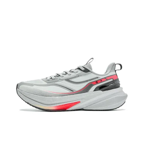 QIAODAN Амортизация Легкий Низкий Топ Повседневные Беговые Кроссовки Мужские Серый Красный