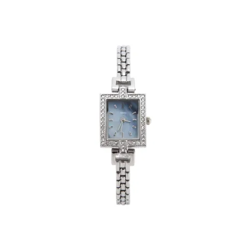 NANGL Кварцевый механизм сплав ремешок женские часы синий циферблат