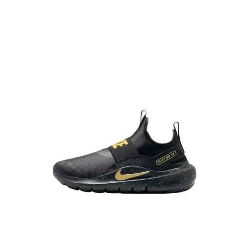 Nike Flex Runner 4 Low Топ Детские Беговые Кроссовки Черный Унисекс