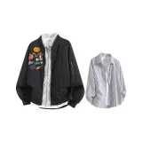 Чёрный + Чёрный Белые Полосы