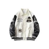 Абрикосовая вышивка, двухслойная, бейсбольная куртка