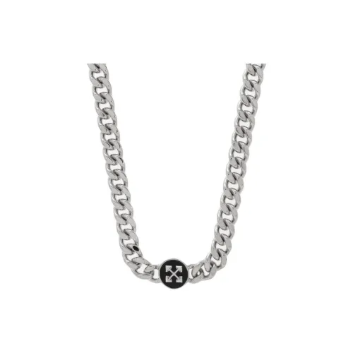 OFF Белый Brass Necklaces Мужской Серебряный