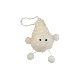 Белый плюшевый шар с подвеской