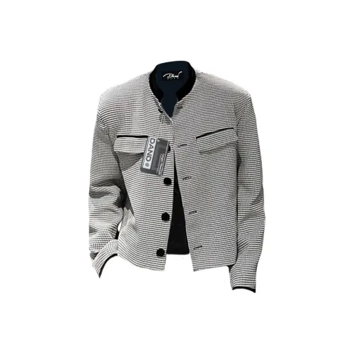 DAND Черный Белый Гусиная лапка Унисекс Куртки