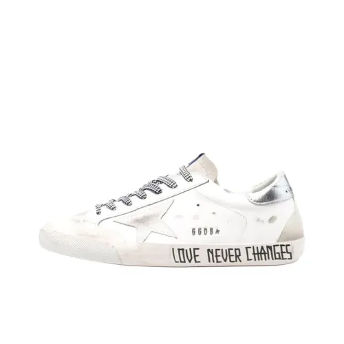 Golden Goose Супер Звезда Низкий Топ Стильный Скейтбординг Женские Серый Белый Потертый