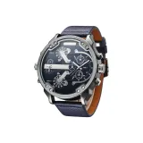 Синий циферблат, синий ремешок.