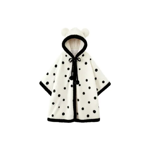 OEING Черная точка [Без подкладки Robe] Женские Банные халаты