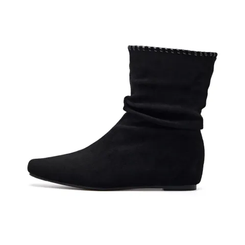 TRANOI Плиссированные ботинки-ботильоны с обхватом 3,5 см женские