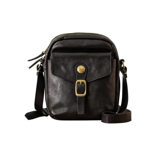 Back Step Сумка через плечо из коровьей кожи среднего размера мужская черная