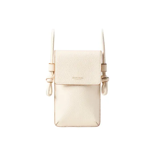 Aspinal Of London Чехол для телефона из коровьей кожи Mini Унисекс Айвори Мальдивский Синий