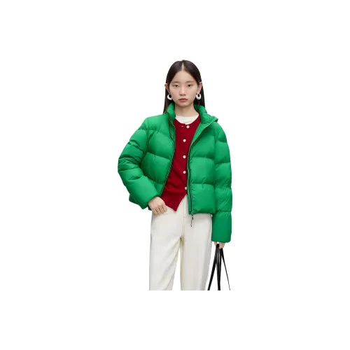 MTHE Зеленый пуховый пиджак женский пуховик