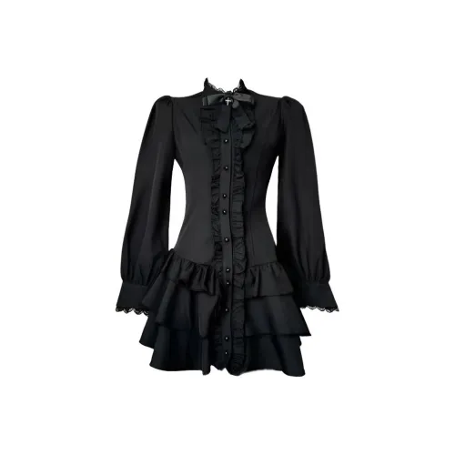 MA JOURNEE Длинное платье с длинными рукавами женское