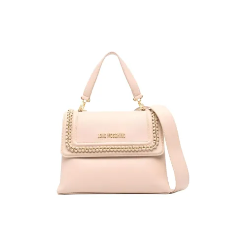 LOVE MOSCHINO Полиуретан Сумка через плечо Сумка Женская Розово-бежевая