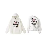 Мужской Белый С капюшоном / Женский Белый Асимметричный плечо