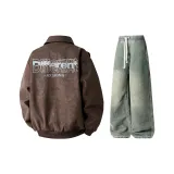 Комплект одежды (Кофейный топ + Желтые грязные штаны)