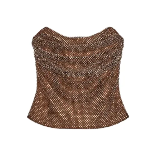 ZARA Бронза Женские Топы без бретелек