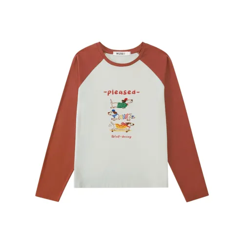 MIZIQI Длинный рукав Т-рубашка Женская