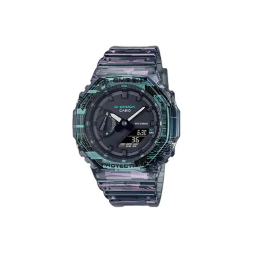 CASIO Кварцевый механизм Унисекс Часы серии Liquid Crystal Analog Dual Display 48,5 мм*45,4 мм*11,8 мм Черный