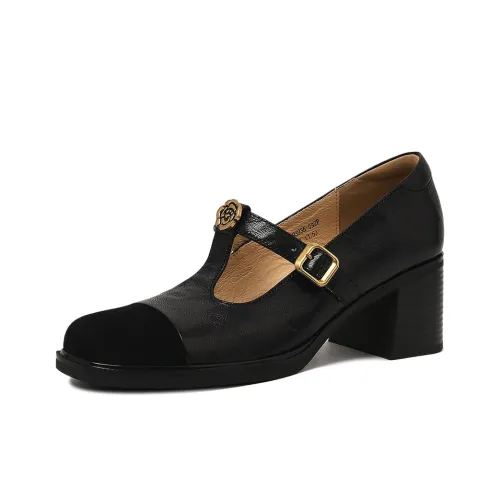 CAMEIDO Грубый каблук Мэри Джейн Женские обувь