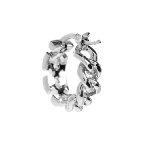 OFF Белый Brass Earrings Мужской Серебряный