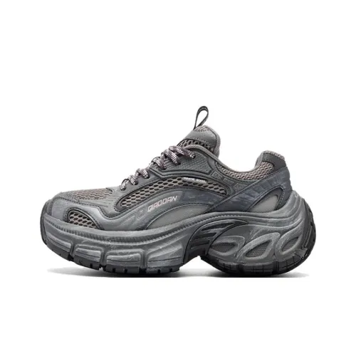 QIAODAN Дышащее покрытие устойчивое к истиранию низкий топ повседневная обувь женский дымчато-серый грозовой серый