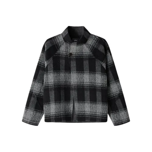 HERBEL Мужское пальто в серая клетку