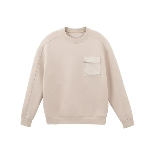 Mr.Bu Элегантный Бежевый Абрикос Мужские Толстовки