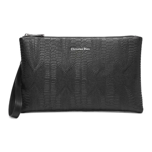 CHRISDIEN DENY Коровья кожа Клатч Маленький Мужской Черный