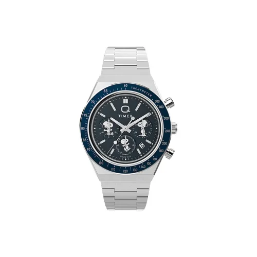 TIMEX Peanuts Мужские часы Кварцевый механизм Ремешок из нержавеющей стали 40 мм Синий циферблат
