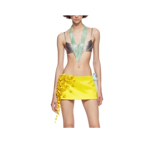 FANCI CLUB Открыто Bloom Цветочный Мини-юбка Повседневные Короткие Юбки Женские