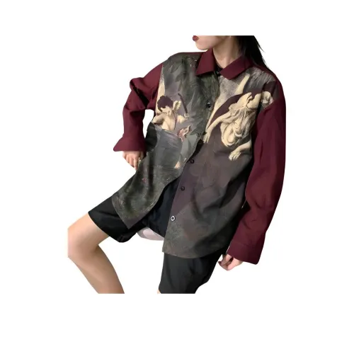 ONENINE34PM Бургунди Унисекс Рубашки