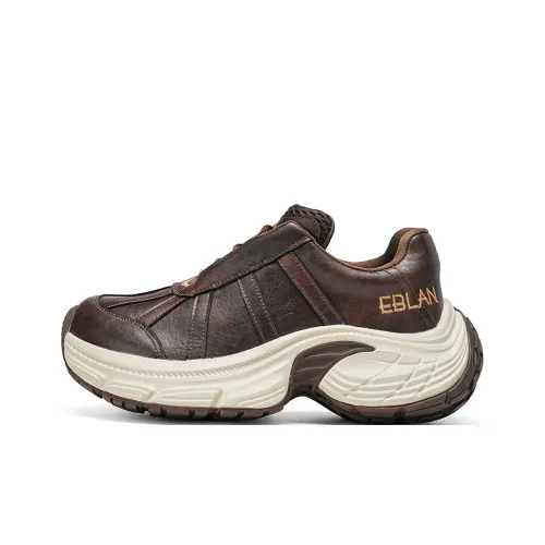 EBLAN Низкие кеды с толстой подошвой кофейного цвета женские