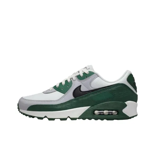 Nike Air Max 90 Беговые кроссовки Унисекс Белый Зеленый Серый
