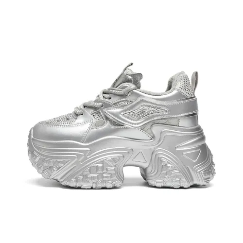 ZHR Амортизация Износостойкие Низкие Топ Кроссовки с Толстой Подошвой Женские