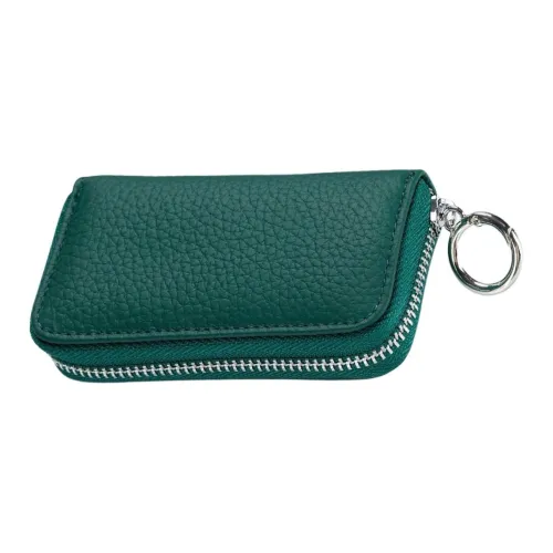 QIAJIAN Держатель для карт из лощеной коровьей кожи Key Pouch Унисекс Многоцветный