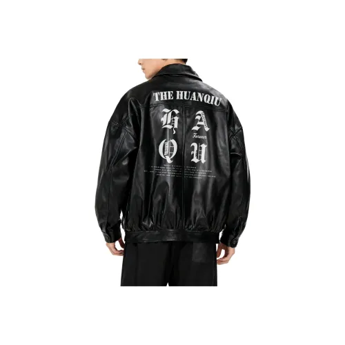 HUANQIU Черный Унисекс Кожаные куртки
