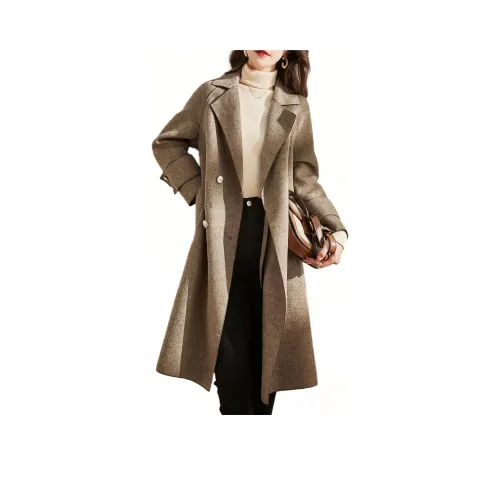 Mo Han Yi Mei Пальто Женское Кофейного цвета