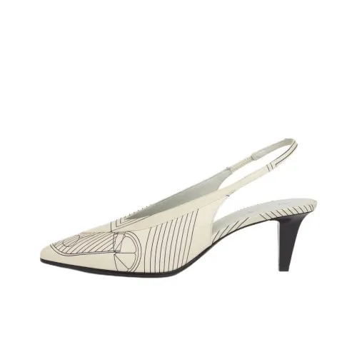 Loro Piana Rebecca Конусный каблук Высокие каблуки Женские Бежевый