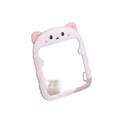 YUNNA Складной Практический Медвежонок Ухо Кошка Ухо Зеркальце HD Подставка Зеркальце Cute Cartoon Зеркальце MAKE UP Зеркала Вертикальное Зеркальце