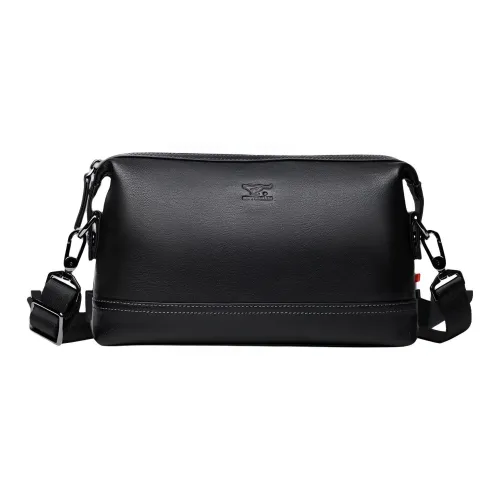 SEPTWOLVES Сумка через плечо из коровьей кожи Мужская Черная