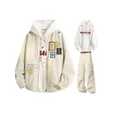 Хаки + Белый + Хаки Брюки карго