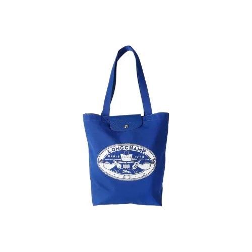 LONGCHAMP Le Pliage Collection Хлопок Тоут Сумка Сумка для покупок Сумка Сумка через плечо Средняя Унисекс Синий