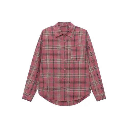 CHARM PICK Розовая клетка Женские рубашки