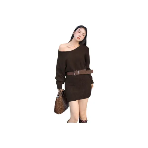 LANGQING Длинное платье с длинными рукавами женское