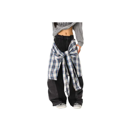 NEVER RULE Черные Унисекс Джинсы