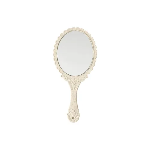 YUNNA Ручное зеркальце винтажное европейское с узором большое ручное зеркальце портативное соломенное зеркала MAKE UP ручное зеркальце